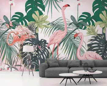 Personalizate 3D tapet mural Nordic flamingo fundal de perete camera de zi dormitor pictura decorativa