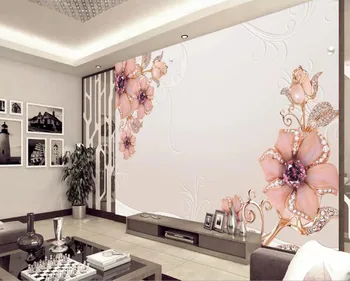 3d tapet, picturi murale personalizat camera de zi dormitor decor acasă 3D model Simplu pearl flori decorative, picturi murale