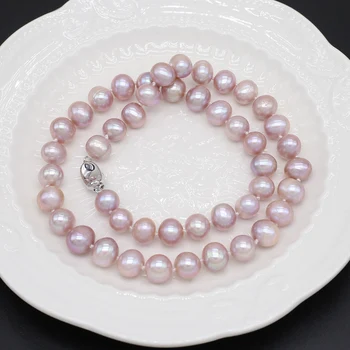 2022 Naturale Coliere de Perle 9-10mm Perle de apă Dulce Coliere Bijuterii pentru Femei, Cadou de Logodna