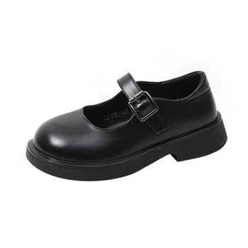 Nouă Primăvară/Toamnă Fete Pantofi De Piele De Partid Dans Copii Pantofi Negru Talpă Moale Pentru Copii Printesa Pantofi