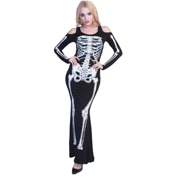 Femei Schelet 3D Costume de Halloween Cosplay Salopeta Body
