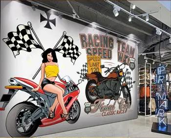 personalizate murală fotografie tapet 3d de curse cu Motociclete bar, club de noapte scule home decor living tapet pentru pereti 3d