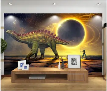 WDBH Personalizate murale 3d foto tapet Dinozaur univers planeta fundal de decor acasă 3d picturi murale tapet pentru camera de zi