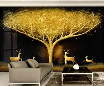 Tapet personalizat Avere Ulei de Arbore de Pictura TV de Fundal Pictura pe Perete Home Decor Camera de zi Dormitor Copac Murale 3d tapet