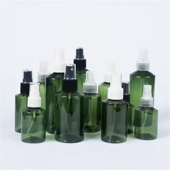 50 ml/100ml/150ml/200ml culoare Verde Închis Oblic Umăr Cosmetice Sub-imbuteliere Sticla cu Pulverizator Portabil Ceață Fină Sticlă 