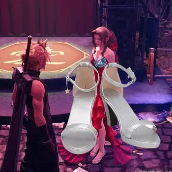 Final Fantasy VII Remake Aerith Gainsborough Cosplay Pantofi Femei Albe Cizme cu Toc Carnaval de Halloween UE/SUA dimensiunea