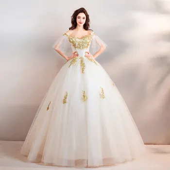 de lux slash guler prințesă zână rochie de bal medieval, Renascentist Rochie de prințesă Costum Victorian Marie Antoinette/ Belle de Minge