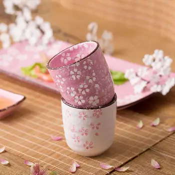 Sakura Model Ceramice Ceașcă De Ceai Ceașcă De Cafea Cana De Vin Pahare De Apă Cesti De Suc De Lapte Cesti De Cafe Portabil Drinkware Stil Japonez