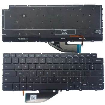 Laptop engleză Keybpard pentru Dell XPS 13 7390 2-în-1 Cu Iluminare din spate 04J7RW NSK-ET0BC PK132C91A00 4J7RW