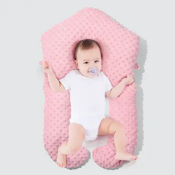 Nou-născut Pernă Confortabilă 0-2 Ani Baby Cot de Dormit Perna Detasabila Lavabil Cadou pentru Băieți și Fete