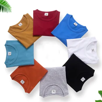 Copii coreeană Stil Culoare Solidă Mâneci Lungi T-Shirt Pulover Baby Top