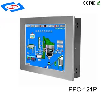 12.1 Inch Industriale, Panel PC 2*LAN ( RJ45 ) Touch Screen All in One PC Cu XP sistem de 64Gb SSD