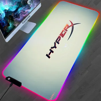 HyperX RGB Gaming Mouse Pad de Mari Dimensiuni Colorate Luminoase pentru Calculator PC Desktop 7 Culori LED Birou Mat Tastatură de Gaming pad