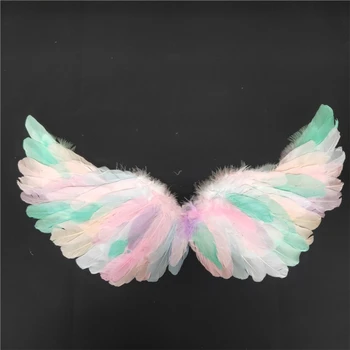 Copii Colorate Pene aripi de înger Copii Costum aripi de Pasăre cosplay elemente de Recuzită