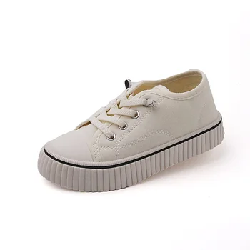 Pantofi de Panza pentru copii 2022 Băieți de Primăvară Dantela-up Low-top Adidași Fete Copil Alb Pantofi Copii Sport Casual Pantofi de Pânză