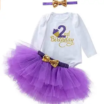 Fata Rochie de paradă Fetita Haine de 2 ani Costum Bebelus Fete Botez Nunta Printesa Rochie de Petrecere, Rochii