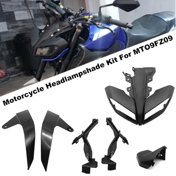 7Pc Motocicleta Headlampshade Față Kit Cap Glugă Superioară Nas Carenaj Faruri Titularul Acoperi Nevopsite Pentru Yamaha MT09FZ09