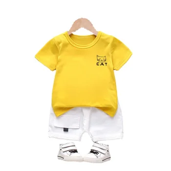 Vara Desene animate pentru Copii Haine Copii Baieti Moda T-Shirt, pantaloni Scurți 2 buc/seturi de Copii de Îmbrăcăminte pentru Sugari Copil Fete din Bumbac Sport