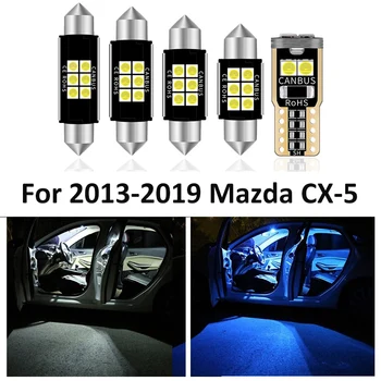9pcs Auto Interior Alb Becuri cu LED-uri Pachet Kit Pentru anul 2013 2014 2015 2016 2017 2018 2019 Mazda CX-5 CX5 Harta Cupola Lămpii din Portbagaj