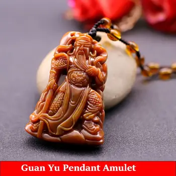 Natura Huang Lung de Jad Guan Yu Pandantiv Aduce avere Dumnezeu Amuleta Norocoasă Agățat cu certificat