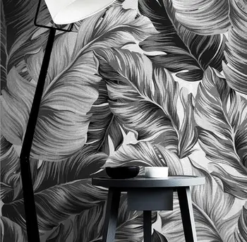 Personalizat Nordic frunzele plantelor Fotografie Tapet Mural Camera de zi Dormitor Romantic hârtie de perete Decor Acasă Creative Papel De Parede 3D