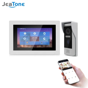 Jeatone Tuya App Acasă Sistem de Interfon Wireless WiFi Smart IP Video Interfon Full Touch AHD Monitor cu Cablu Usa de Fotografiat Telefon