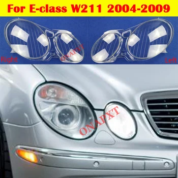 Pentru Mercedes-Benz E-class W211 E200 E240 E280 E300 E350 2004-2009 Mașina din Față Faruri Capacul Abajur Lentile de Sticlă Coajă Capace