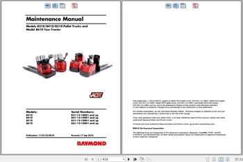 RAYMOND Stivuitor 11.97 GB PDF Piese pentru Service Manual & Schema Update 2020 DVD