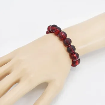 Noua Moda Roșu Bodhi Mână Cu Margele Brățară Simplă Cu Un Singur Cerc Acrilice Încheietura Mâinii Decorative, Accesorii Bijuterii En-Gros