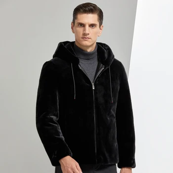 Moda de Iarnă Bărbați Fleece Jachete Paltoane Maneca Streetwear Paltoane de Pluș Bărbați Îmbrăcăminte exterioară cu glugă