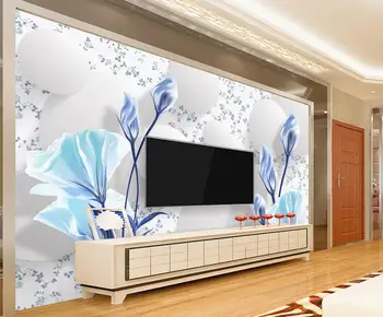 Decorațiuni 3d picturi murale tapet pentru camera de zi Simplu, elegant, de flori proaspete de zi cu stil tapet