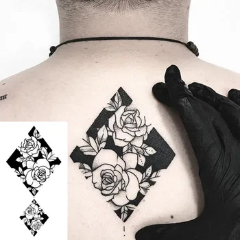 Impermeabil Tatuaj Temporar Autocolante Diamond Rose Flori de Dimensiuni Mici Tatuaj Flash Tatuaj Tatuaje False pentru Om Copil Fata de Femei