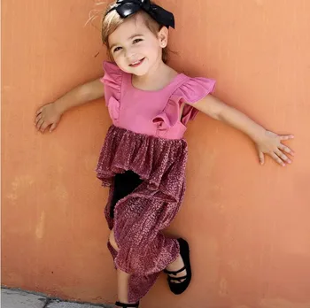 Moda Mozaic Dantelă Fusta Baby Girl Dress/Haine Copii/Fata Rochie De 3047