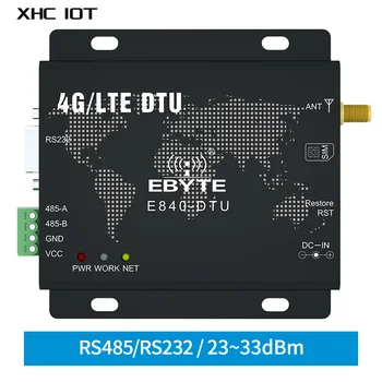 4G LTE RS232 RS485 de Date fără Fir Transmițător Receptor Modem SMA 23~33dBm DC 8V~28V LTE-FDD WCDMA GSM E840-DTU(4G-02E) XHCIOT