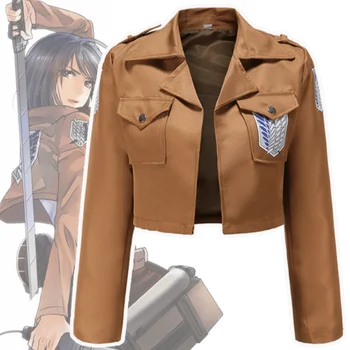Anime atac pe Titan Cosplay îmbrăcăminte Survey Corps jiyuu nu Tsubasa scurt sacou cu mâneci lungi pentru bărbați și femei