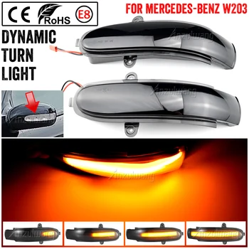 2 buc Intermitent de Apă Dinamic Semnalizarea LED-uri de Semnalizare Partea de Lumină Oglindă Pentru Mercedes Benz C Class W203 W211 S203 CL203 2001-2007