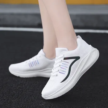 2022 Noi Plasă Densă de Zbor Țesute Pantofi pentru Femei Versiunea coreeană de Toate-meci Confortabil Pantofi Casual Pantofi de Sport de Mari Dimensiuni