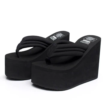 Noi 2022 Fashion Papuci Femei Platforma șlapi de Plajă de Vară Flip Flops EVA Casual Pene de Femei Pantofi de petrecere a timpului Liber Papuci de 12cm