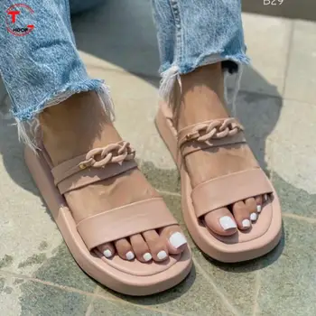 Vară Nouă Doamnelor Sandale Plate Non-Alunecare de sandale Pantofi Femei Casual Retro Confort Mama Sandale Zapatos De Mujer TGHDOF