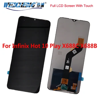 Pentru Infinix Hot 10 Joaca LCD Display Ecran de Asamblare complet Complet Sticla Digitizer Inlocuire Pentru Infinix Hot 10 Joaca X688 LCD