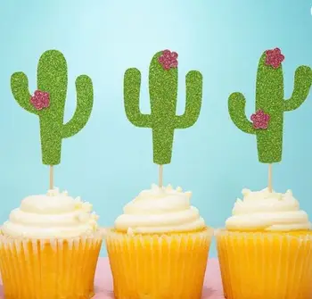 sclipici Cactus Fiesta Party Decor, Taco Aperitiv Alege ziua nuntii cupcake toppers Aniversare gogoașă scobitori