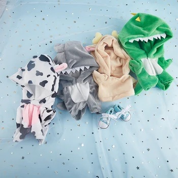 Papusa Pijamale Dinozaur Onesie Pantaloni Jucărie de Pluș Haine Pentru 20cm Papusa Haine Papusi Accesorii Animal de Pluș Jucărie pentru Copii
