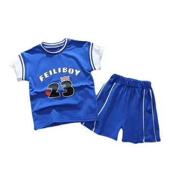Copii Treninguri Noi de Vara Fete pentru Copii Haine Copii Baieti Sport T-Shirt, pantaloni Scurți 2 buc/Seturi Copilul Activ Costum de Haine