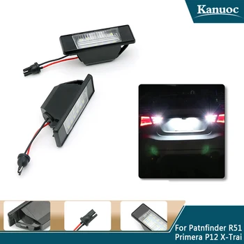 LED-uri de Lumină de inmatriculare Lampi Pentru Nissan X-TRAIL, Qashqai Armada Primera P12 Juke, Pathfinder R51 Martie NV200