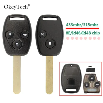 Okeyetch 2/3 BT 315/433MHZ ID46 Chip de Înlocuire Telecomanda Auto breloc Shell Caz Pentru Honda Accord, CR-V Jazz, FR-V, Civic Flux HR-V