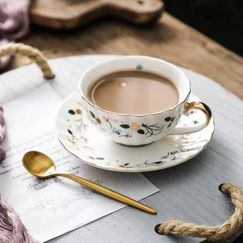 Nordic Lux de Cafea Ceasca si Farfurie Set Creativitate Înaltă Calitate Cești de Cafea Ceramica micul Dejun Platillo De Taza Cani Drăguț Cupa