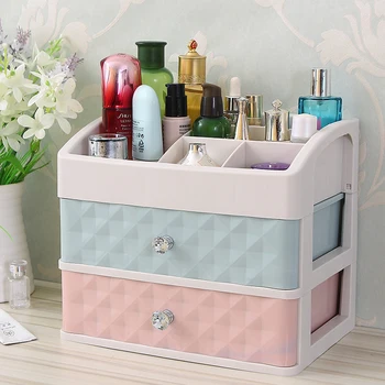 Plastic Sertar Organizator Machiaj Cosmetic Beauty Box Unghii Desktop Caz de Depozitare Perie Ruj, lac de Unghii Recipient ZM203