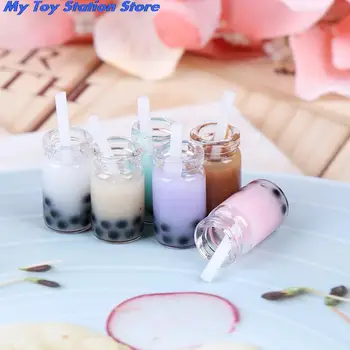 En-gros 3Pcs/Lot 1:12 Casă de Păpuși în Miniatură Ceai Cu Lapte Cupe Băutură Alimente Bauturi Jucărie Decor