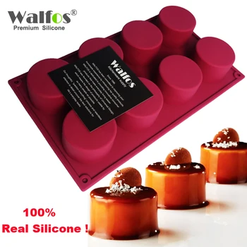 WALFOS 3D Manual de Forma Rotunda Non-Stick Silicon Tort Mucegai 3Cupcake Jeleu, Budinca de Cookie Mini Muffin Săpun Mucegai de Copt DIY Instrumente