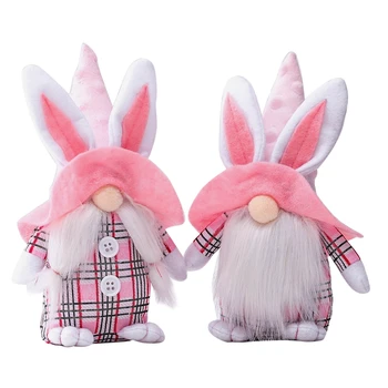 2 buc Easter Bunny Iepure Pitic Nordic Gonk Třmte Jucării de Pluș Papusa Ornamente Copii Cadouri